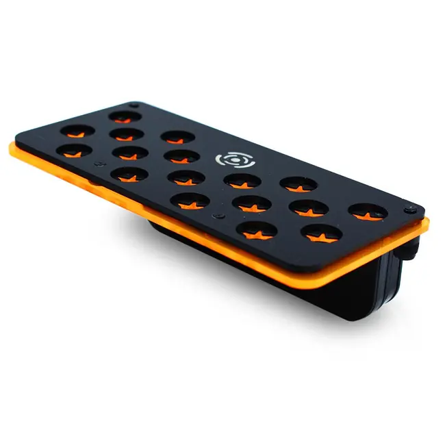17 Hole Small Frag Rack (1/2" Glass) Orange w/Frag Lock - PNW Customs