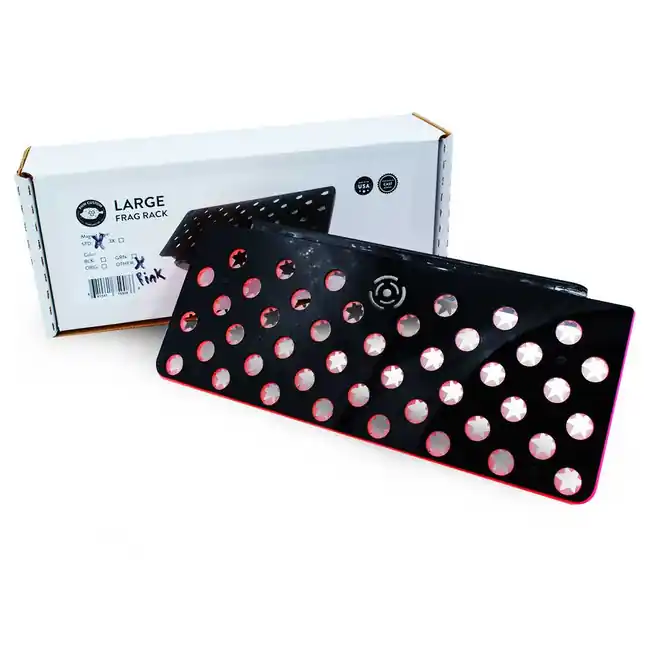 44 Hole Large Frag Rack (3/4" Glass) Pink w/Frag Lock & Reinforced Magnets - PNW Customs