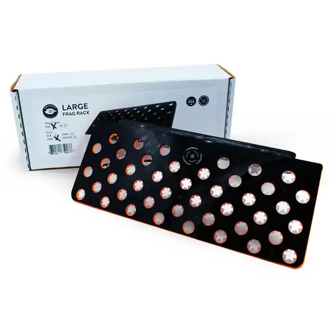 44 Hole Large Frag Rack (1/2" Glass) Orange w/Frag Lock - PNW Customs