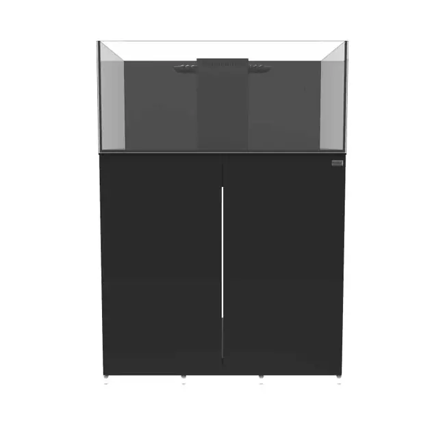 57 Gallon Shallow Internal Middle Rimless Tank w/ Black Stand - Fiji Cube