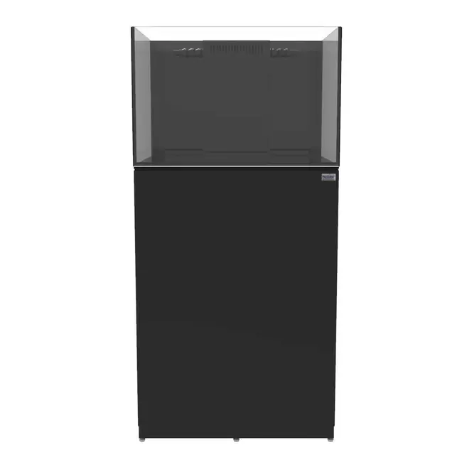 32 Gallon Internal Middle Overflow Rimless Tank w/ Black Stand - Fiji Cube