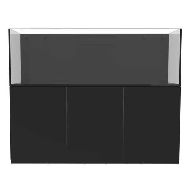 171 Gallon External Overflow Rimless Tank w/ Black Stand - Fiji Cube