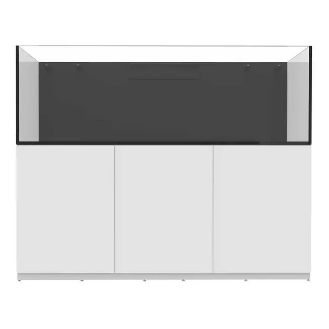 171 Gallon External Overflow Rimless Tank w/ White Stand - Fiji Cube