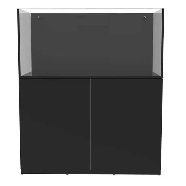 108 Gallon External Overflow Rimless Tank w/ Black Stand - Fiji Cube