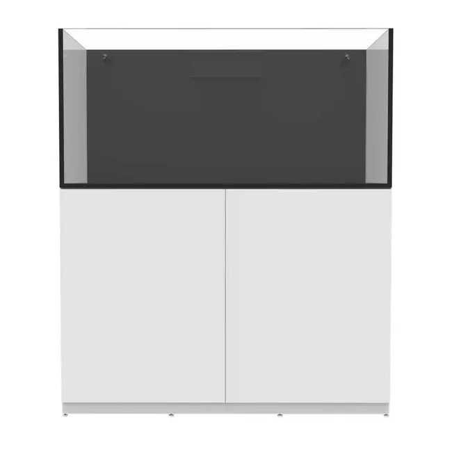 108 Gallon External Overflow Rimless Tank w/ White Stand - Fiji Cube