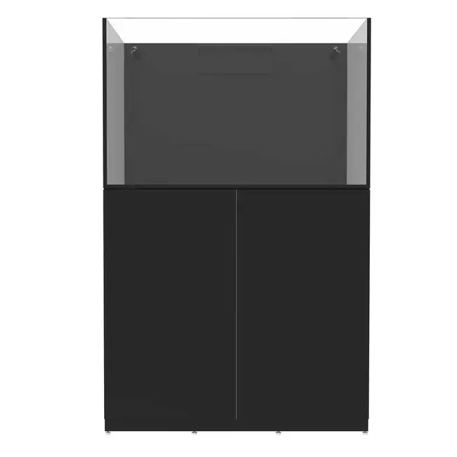 81 Gallon External Overflow Rimless Tank w/ Black Stand - Fiji Cube