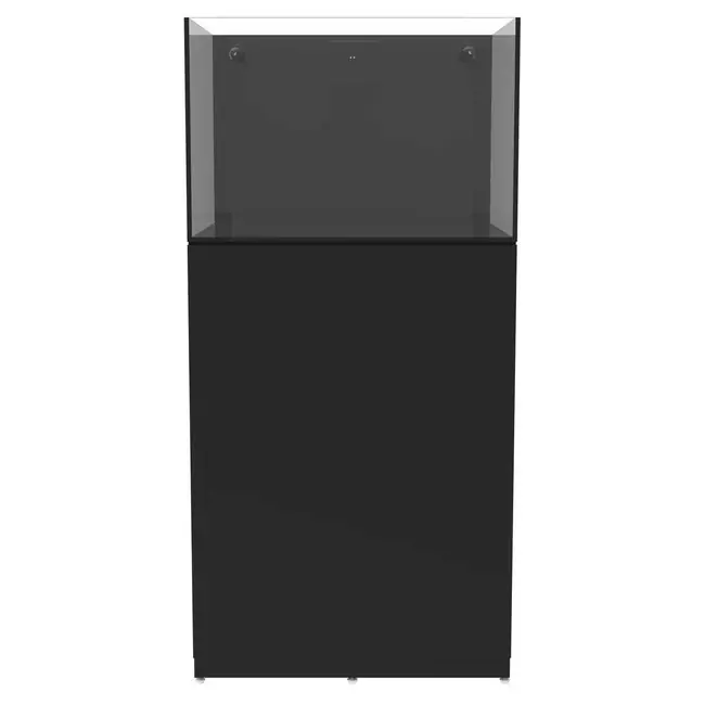 32 Gallon External Overflow Rimless Nano Tank w/ Black Stand - Fiji Cube