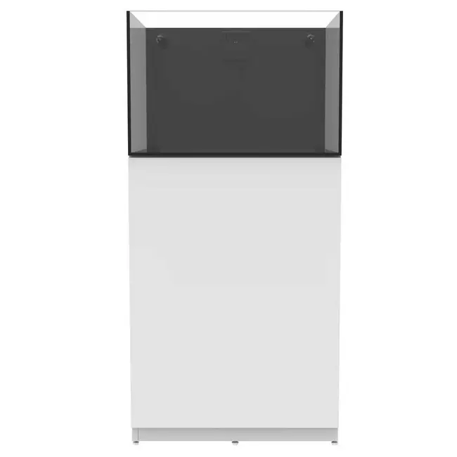 32 Gallon External Overflow Rimless Nano Tank w/ White Stand - Fiji Cube