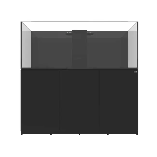 142 Gallon Internal Middle Rimless Tank w/ Black Stand - Fiji Cube