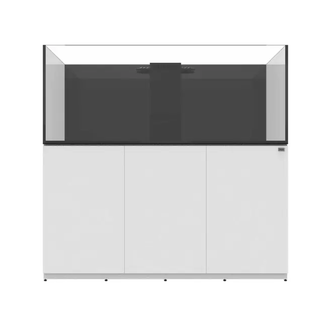142 Gallon Internal Middle Rimless Tank w/ White Stand - Fiji Cube