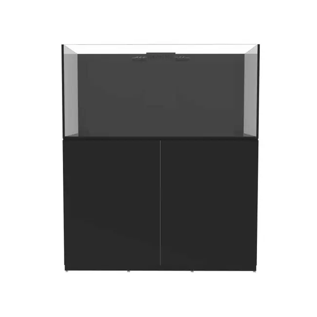 108 Gallon Internal Middle Rimless Tank w/ Black Stand - Fiji Cube