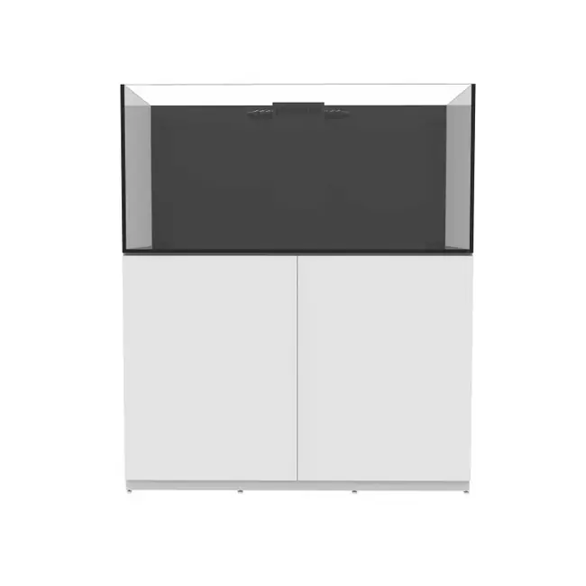 108 Gallon Internal Middle Rimless Tank w/ White Stand - Fiji Cube