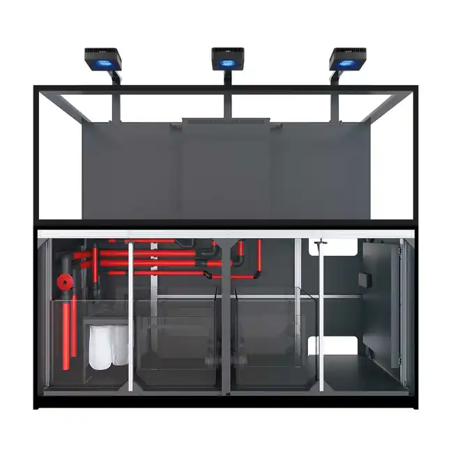 Reefer S-850 G3 Deluxe - 224 Gallon Black All In One Aquarium - w/ 3 X RL170 & arms - Red Sea