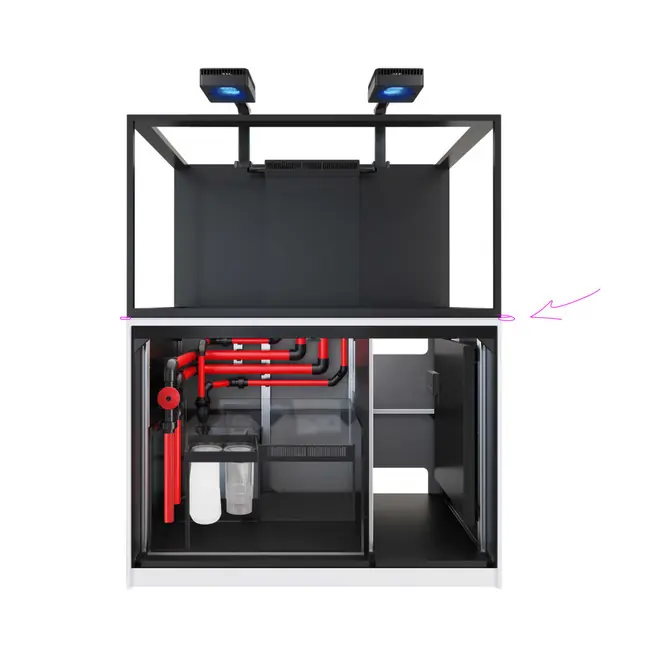 Reefer S-550 G3 Deluxe - 145 Gallon White All In One Aquarium - w/ 2 X RL170 & arms - Red Sea
