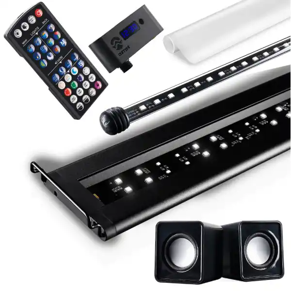 36″ - 48" Serene Freshwater Aquarium LED Kit w/ Background Lighting & Audio (4026) - Current USA
