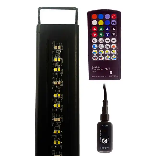 24" - 36" Satellite Color RGBW Aquarium LED Strip Light w/Controller (4511) - Current USA