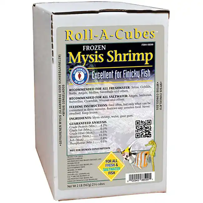 Frozen Mysis Shrimp Roll-A-Cube (2 lb - 216 cubes) - San Francisco Bay Brand