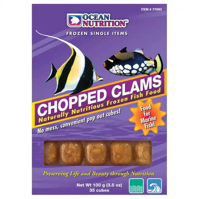 Frozen Chopped Clams (35 cubes, 3.5 oz) - Ocean Nutrition