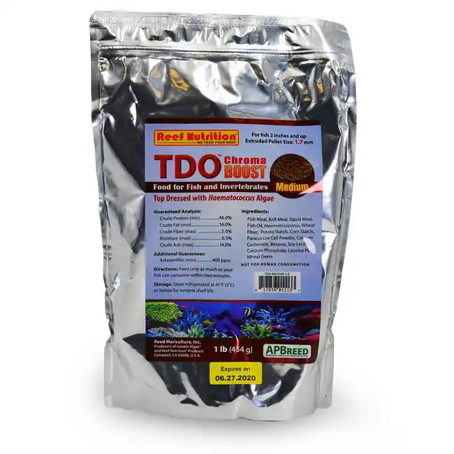 TDO-EP1 Medium 1.7mm Chroma Boost Fish Food (16 oz) - Reef Nutrition
