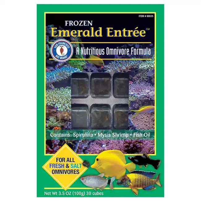 Frozen Emerald Entree' Fish Food (30 cubes, 3.5 oz) - San Francisco Bay Brand