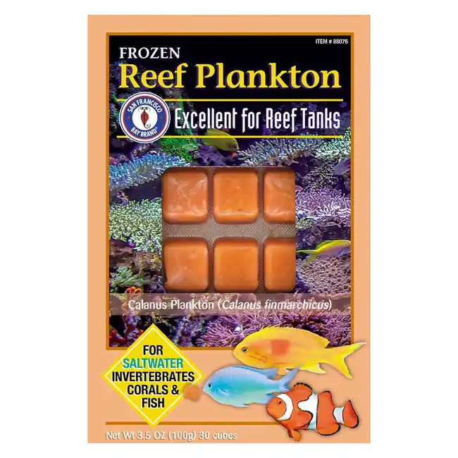 Frozen Reef Plankton Fish Food (30 cubes, 3.5 oz) - San Francisco Bay Brand