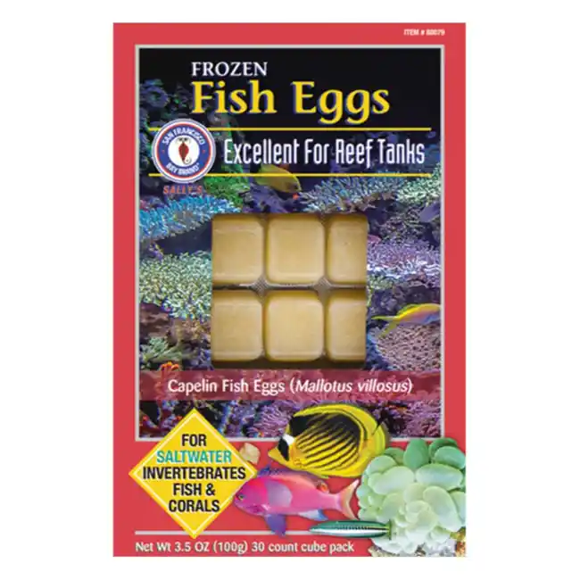 Frozen Fish Eggs Fish Food (30 cubes, 3.5 oz) - San Francisco Bay Brand