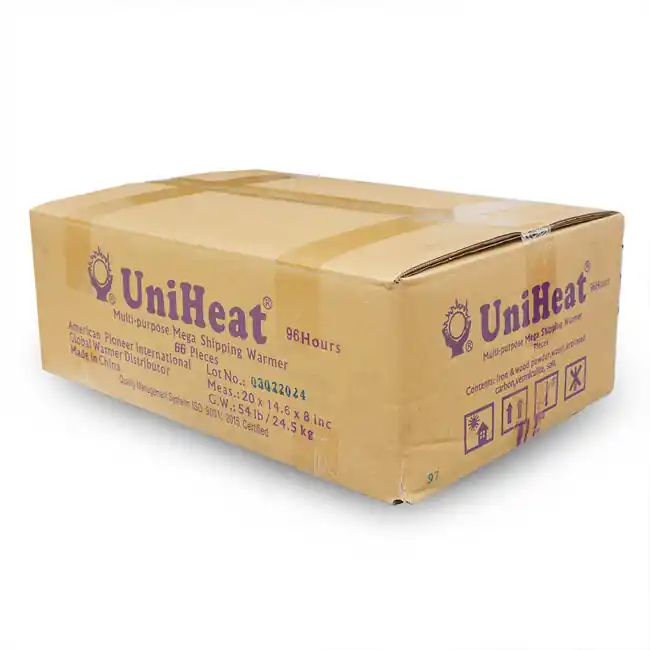 Full Case (66 Units) 96+ Hours Uniheat Heat Pack Shipping Warmer - Uniheat