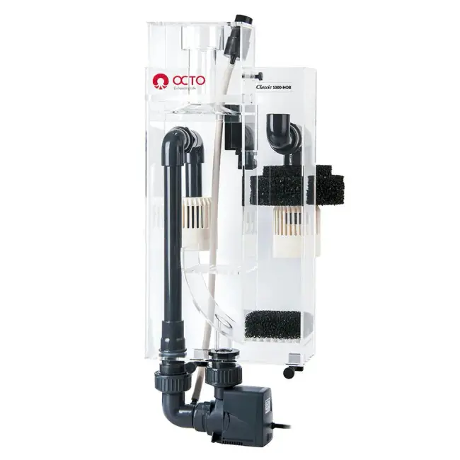 Classic 1000-HOB Hang On the Back Protein Skimmer 90 Gallon With External Pump - Reef Octopus