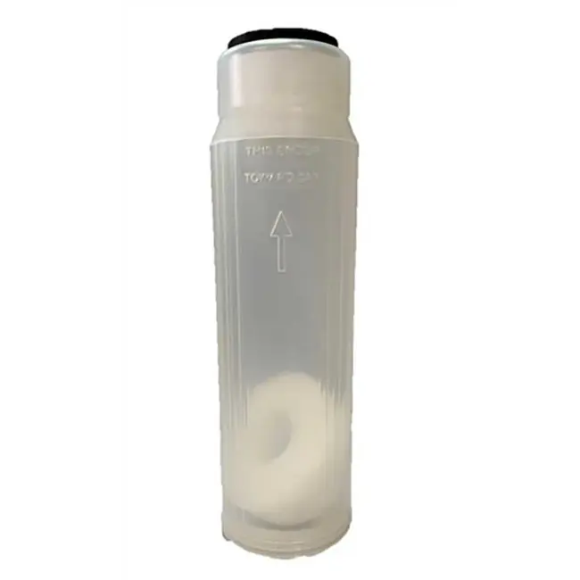 2.5" x 10" Clear Refillable DI Resin Screw Bottom Cartridge - Aquatic Life