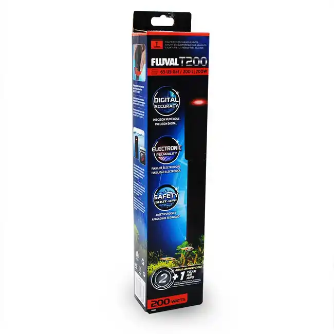 T200 Fully Electronic Aquarium Heater (200 Watt) up to 65 Gallons - Fluval