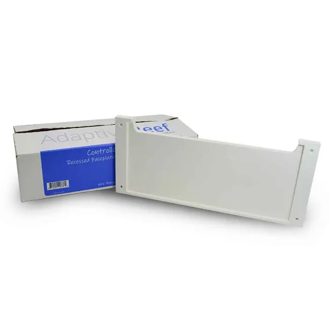 Controller Cabinet Recessed Faceplate - White Double Slat - Adaptive Reef