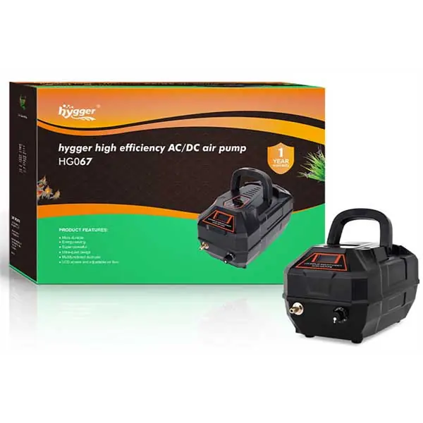 High Efficiency AC/DC Aquarium Air Pump (HG067-18W) - Hygger