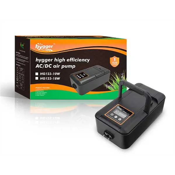 High Efficiency AC/DC Rechargeable Aquarium Air Pump (HG123-10W) - Hygger