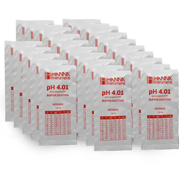 pH 4.01 Calibration Buffer 20 ml (Pack of 25) - Hanna Instruments