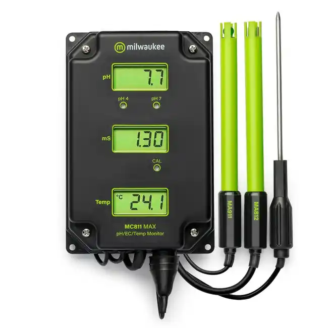 MC811US MAX pH/EC/Temp Monitor - Milwaukee