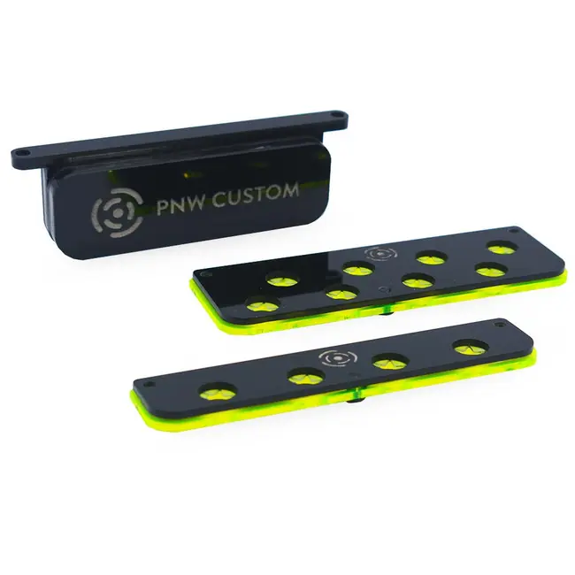 4 & 8 Hole Small Slimline Frag Rack (1/2" Glass) Green w/Frag Lock - PNW Customs