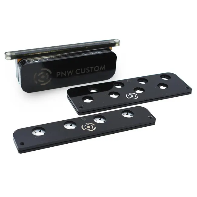 4 & 8 Hole Small Slimline Frag Rack (3/4" Glass) Black w/Frag Lock - PNW Customs