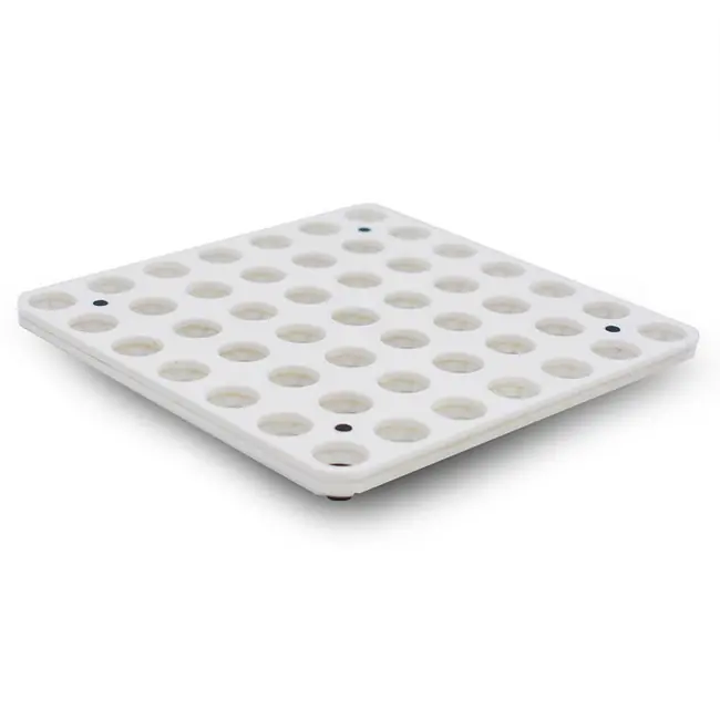 48 Hole Frag Tray, White w/Frag Lock - PNW Customs