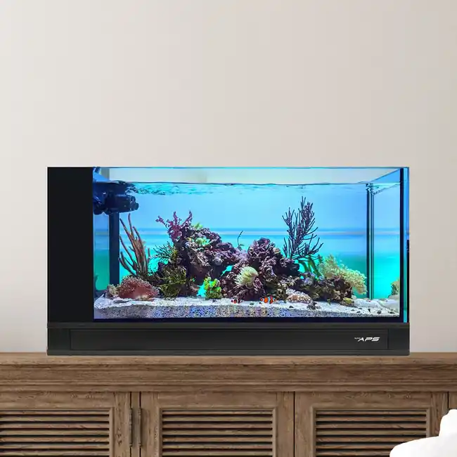 Fusion Pro 2 - 20 AIO Peninsula Aquarium w/ APS Pedestal (0307-P2B) Black - Innovative Marine