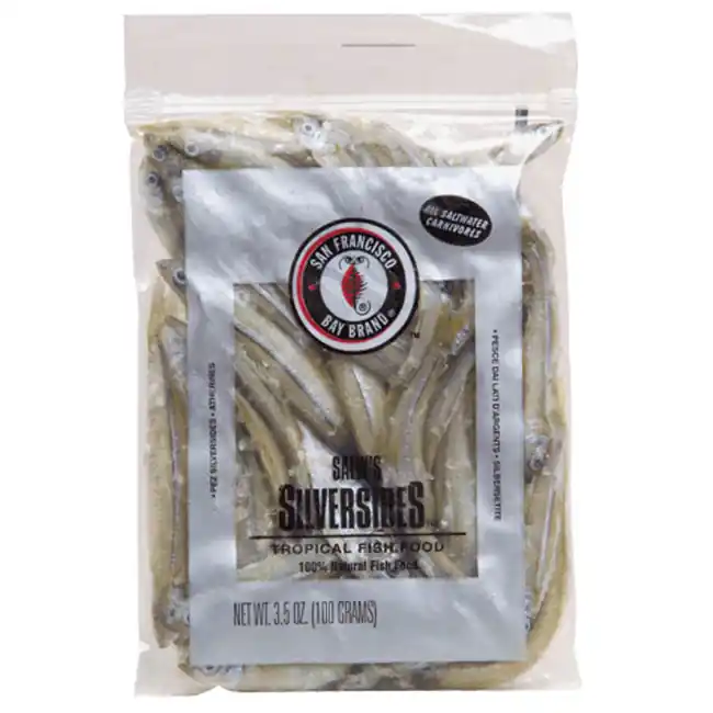 Frozen Silversides Fish Food (3.5 oz) - San Francisco Bay Brand