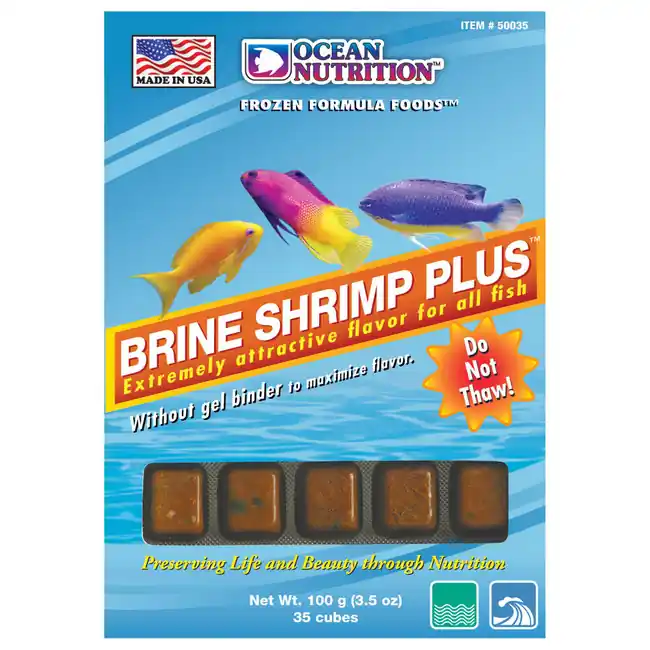 Frozen Brine Shrimp Plus (35 cubes, 3.5 oz) - Ocean Nutrition