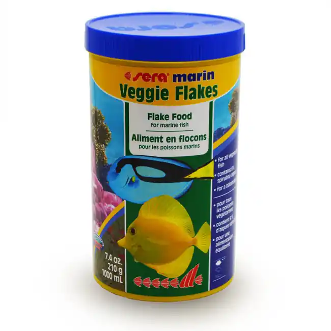 Sea Veggie Flakes for Marine Fish (7.4 oz) - Sera