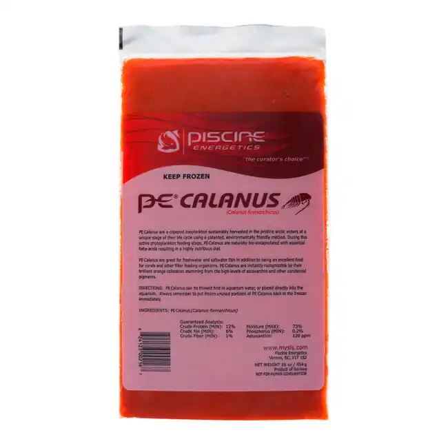 PE Calanus (16 oz) Frozen Fish Food Flat Package - Piscine Energetics