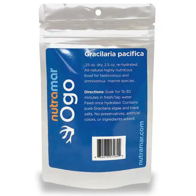 OGO (Gracilaria pacifica) Seaweed (0.25 oz Dry, 2.5 oz rehydrated) Algae - Nutramar