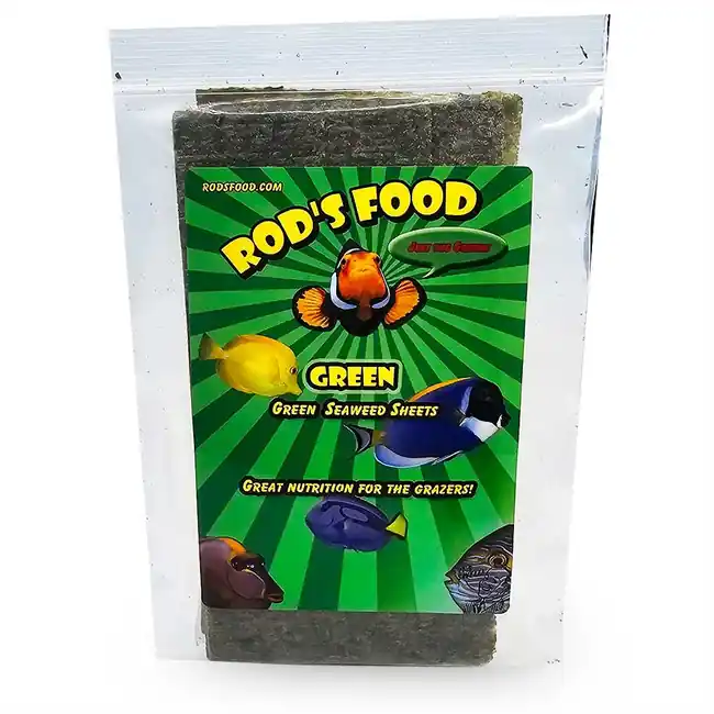 Rod's Food Green Seaweed Sheets (30g) - Certified Raw Nutrient-Rich Grazing Food