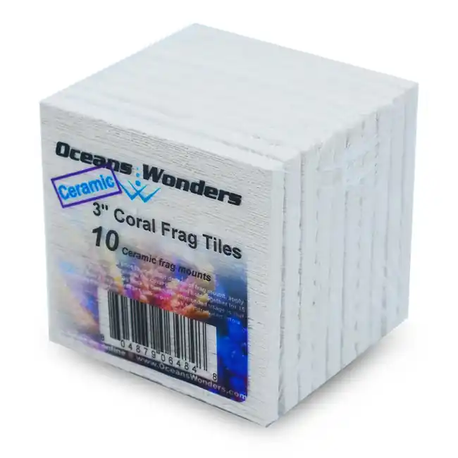 3" Coral Frag Tiles Ceramic- 10 Pack - Oceans Wonders