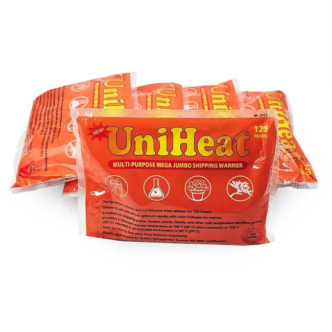 10 Pack (120+ Hours) Uniheat Heat Pack Shipping Warmer - Uniheat