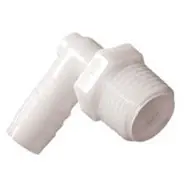 Nylon Elbow 1"Mptx to 1"Hose White - SaltwaterAquarium