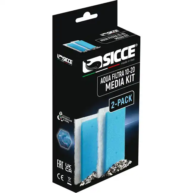 AQUA FILTRA 10-20 Replacement Media Kit (2 Pack) - Sicce