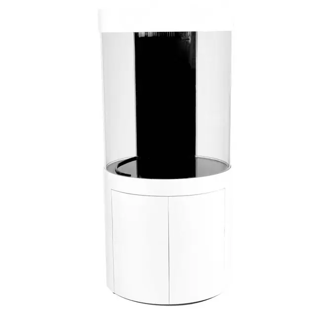 Pro Cylinder 80 Acrylic Aquarium w/ WHITE Stand - Pro Clear Aquatic Systems